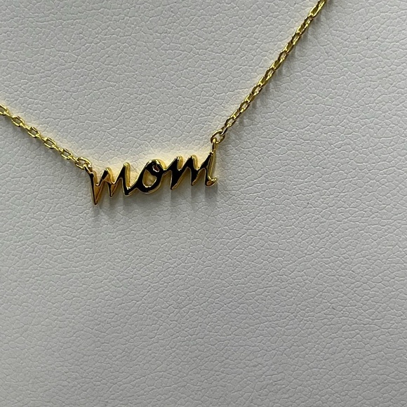 Kate Spade "Mom" Script Pendant Necklace Gold Plated New Gift‎ “Say Yes" - Picture 6 of 9